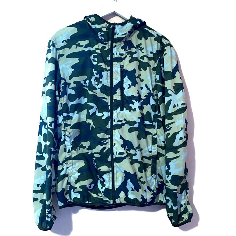 Uniqlo x Andy Warhol Blue & Green Camo Windbreaker